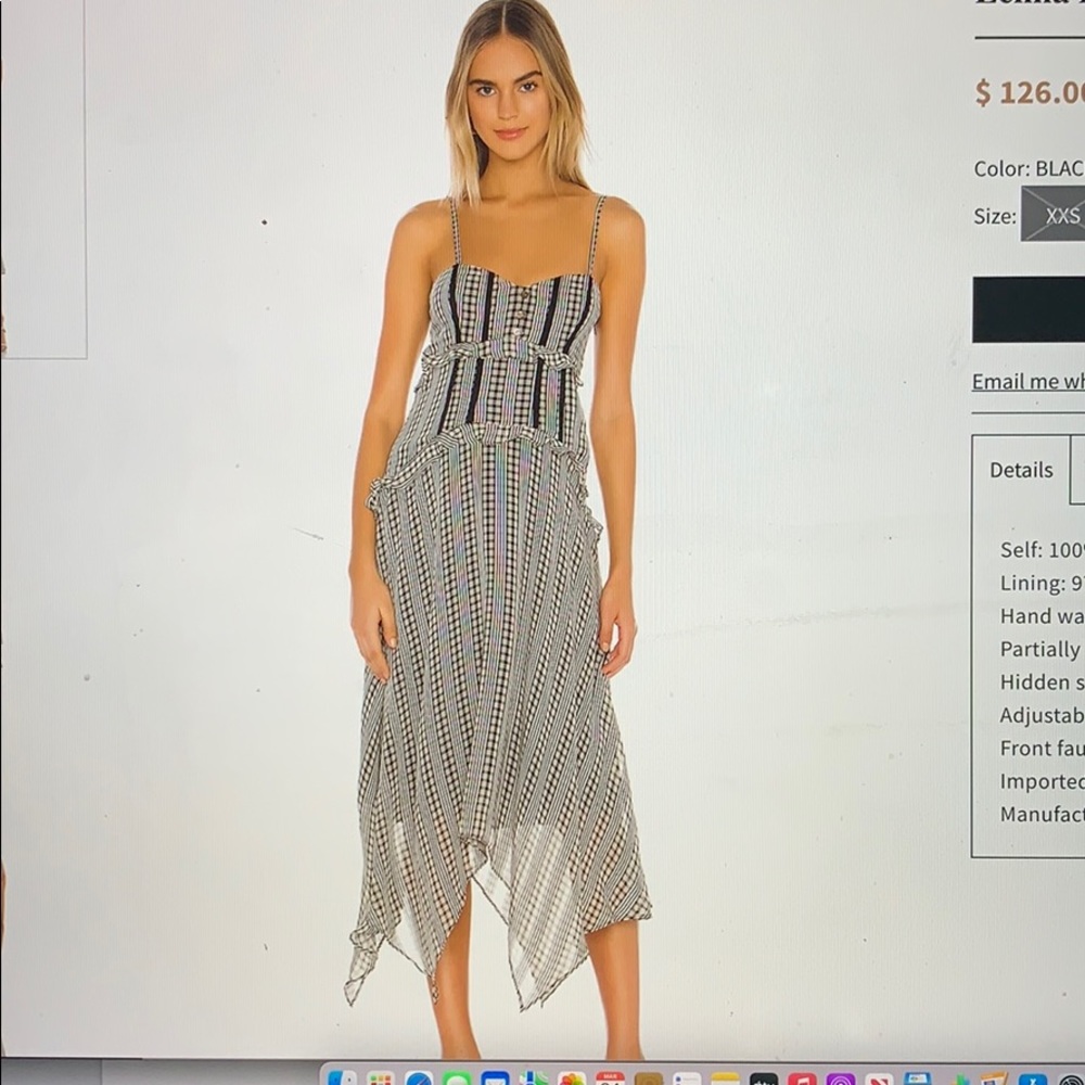 Tularosa black and white dress - XS